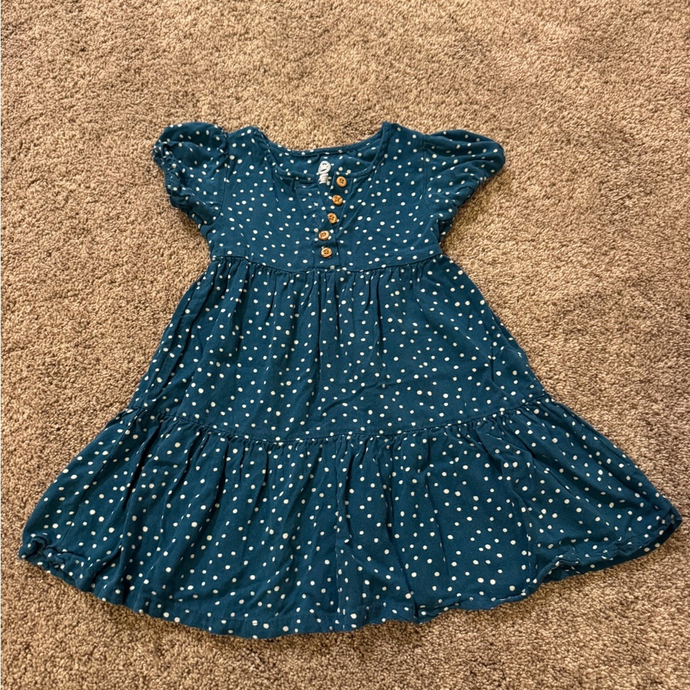 Wonder Nation Blue Polka Dot Dress